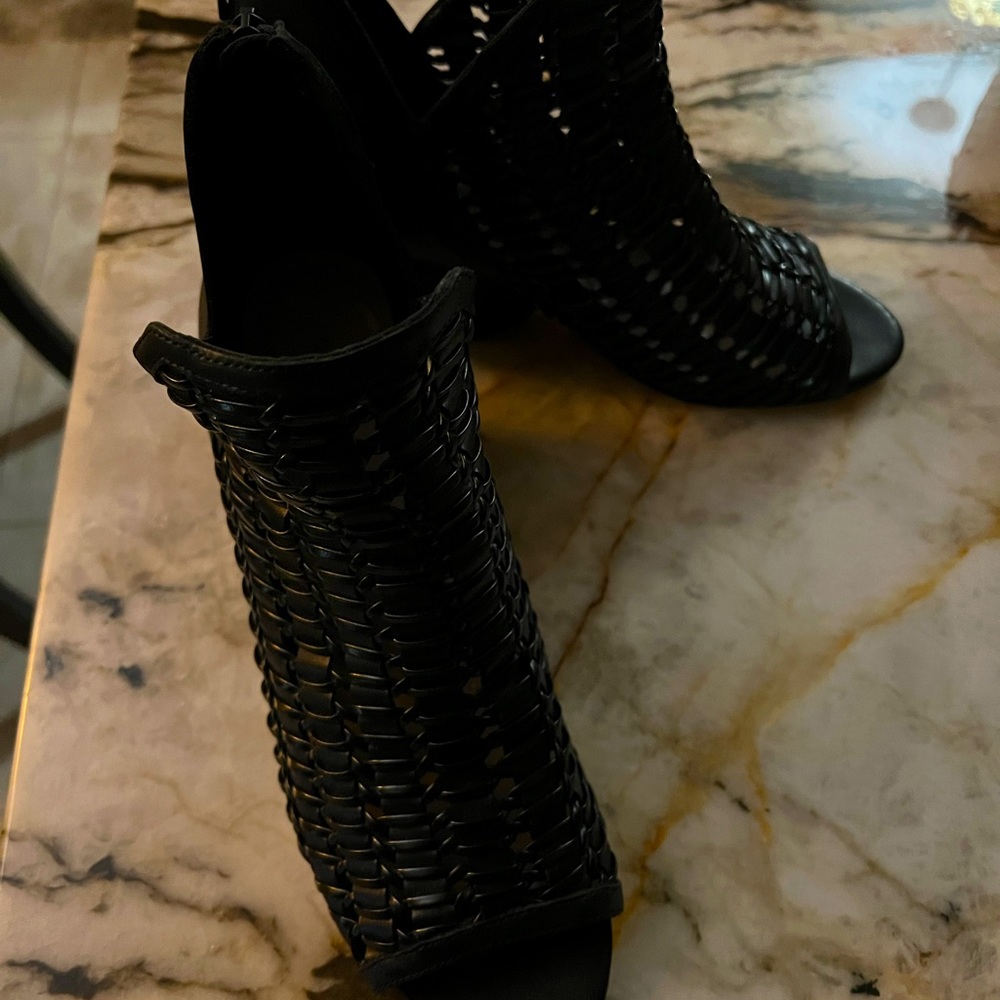 Peep toe gently worn wedge sandals